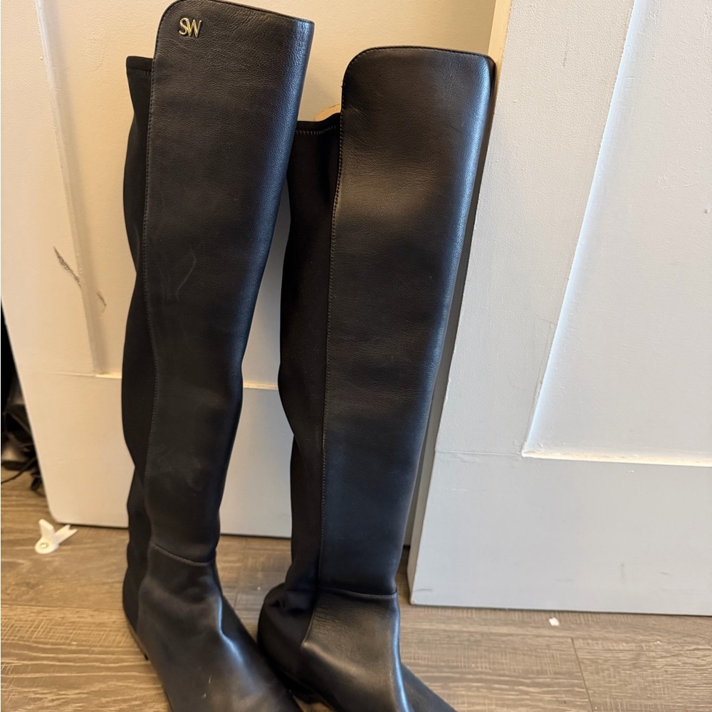 Stuart Weitzman Elegant Black Over-the-Knee Boots